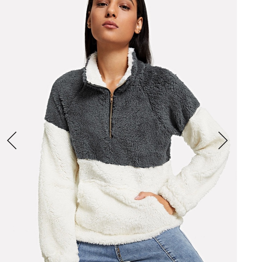 Lightweight “Kangaroo pocket” teddy sweater/jacket